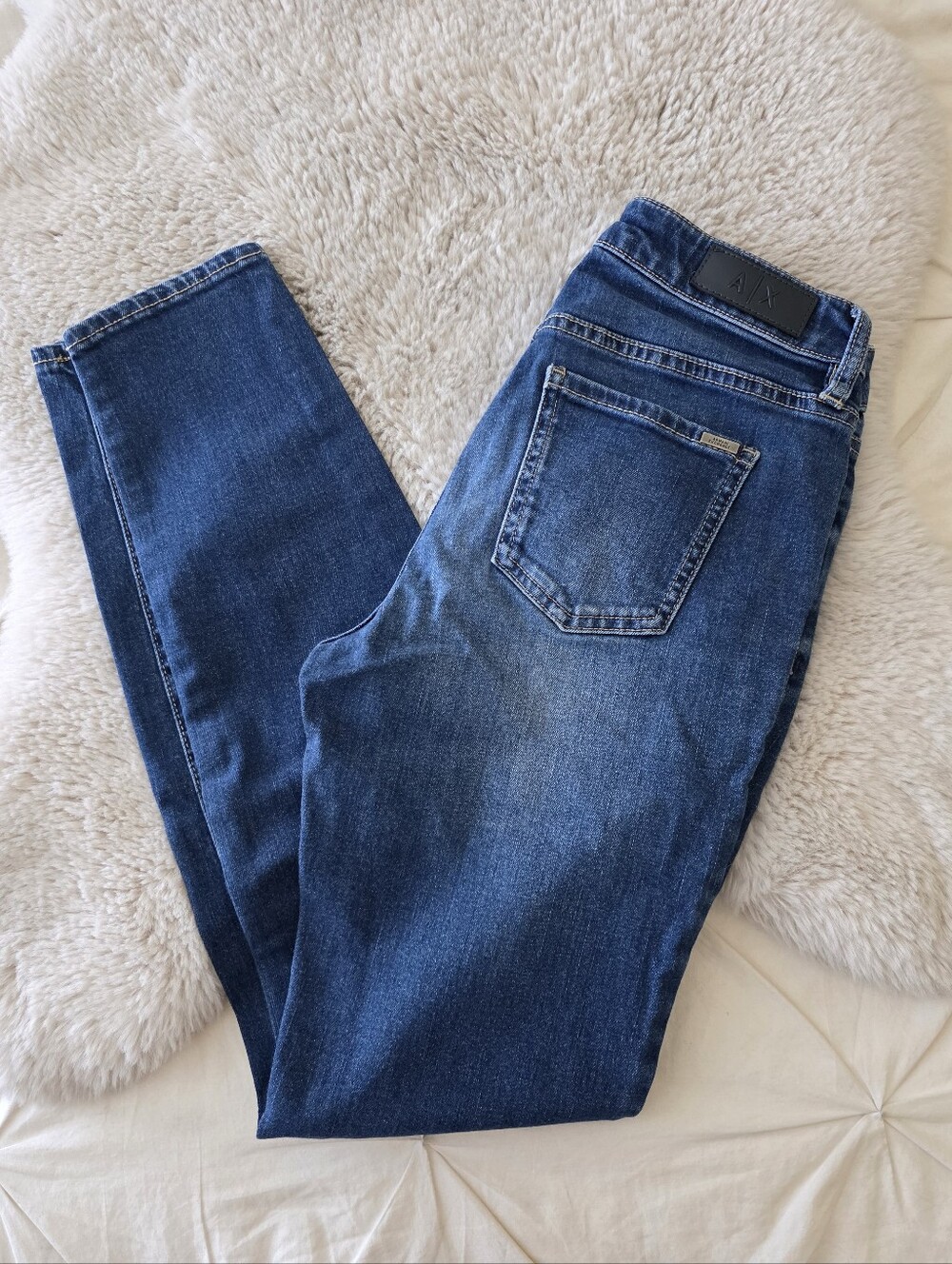 Armani Exchange A|X J01 Super Skinny Jeans Dark Wash